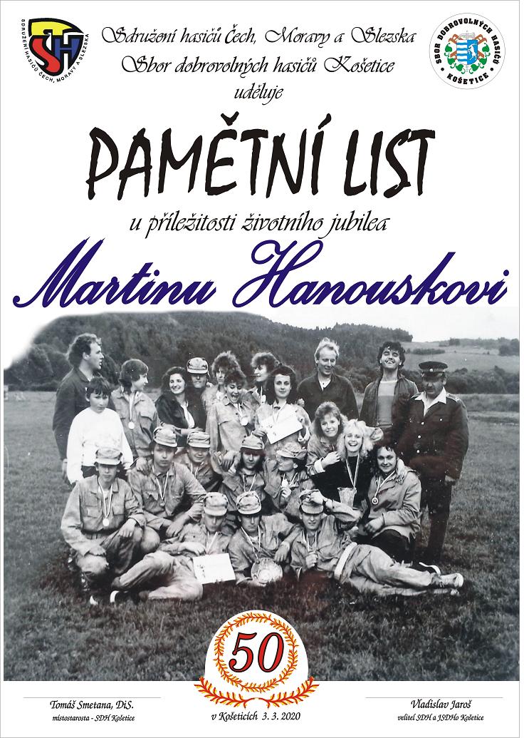 pamětní list_M_Hanousek