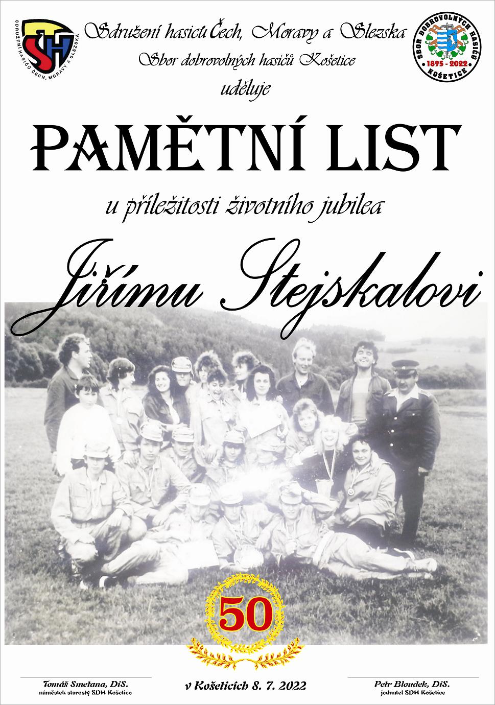 Pamětní list_Stejskal_J_50_2022