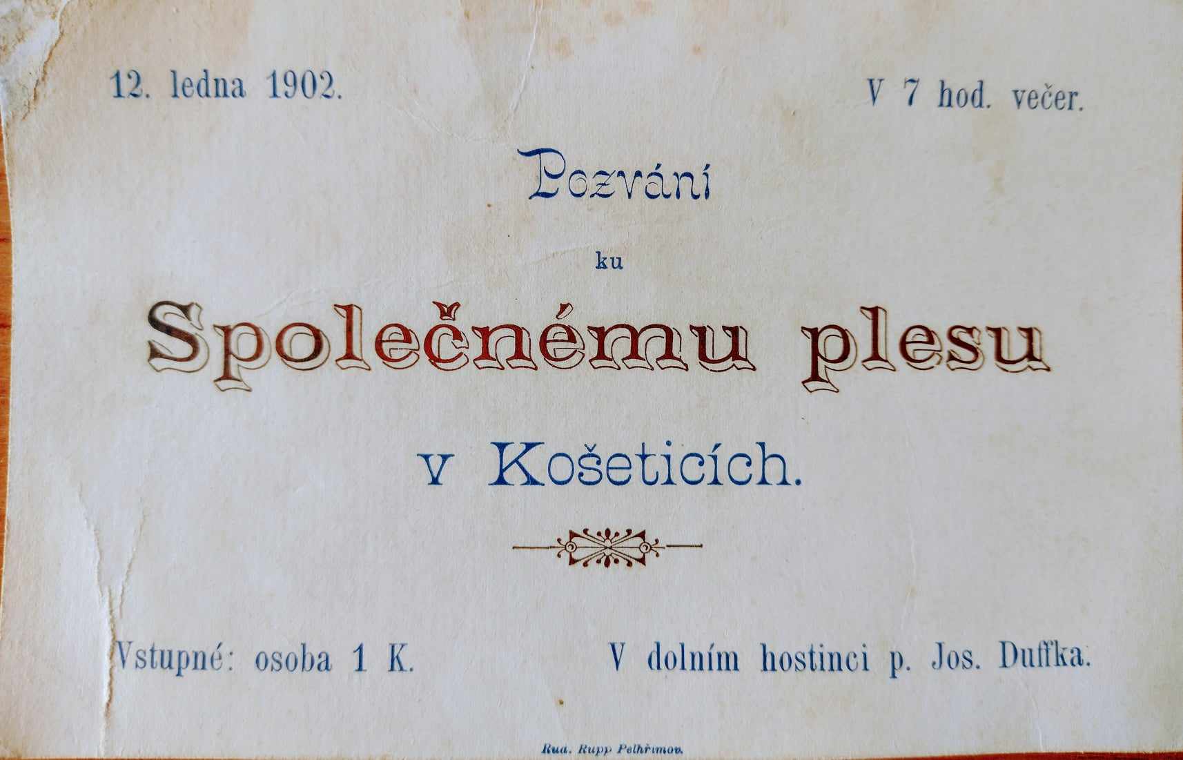 12.ledna 1902_Pozvánka společenský ples