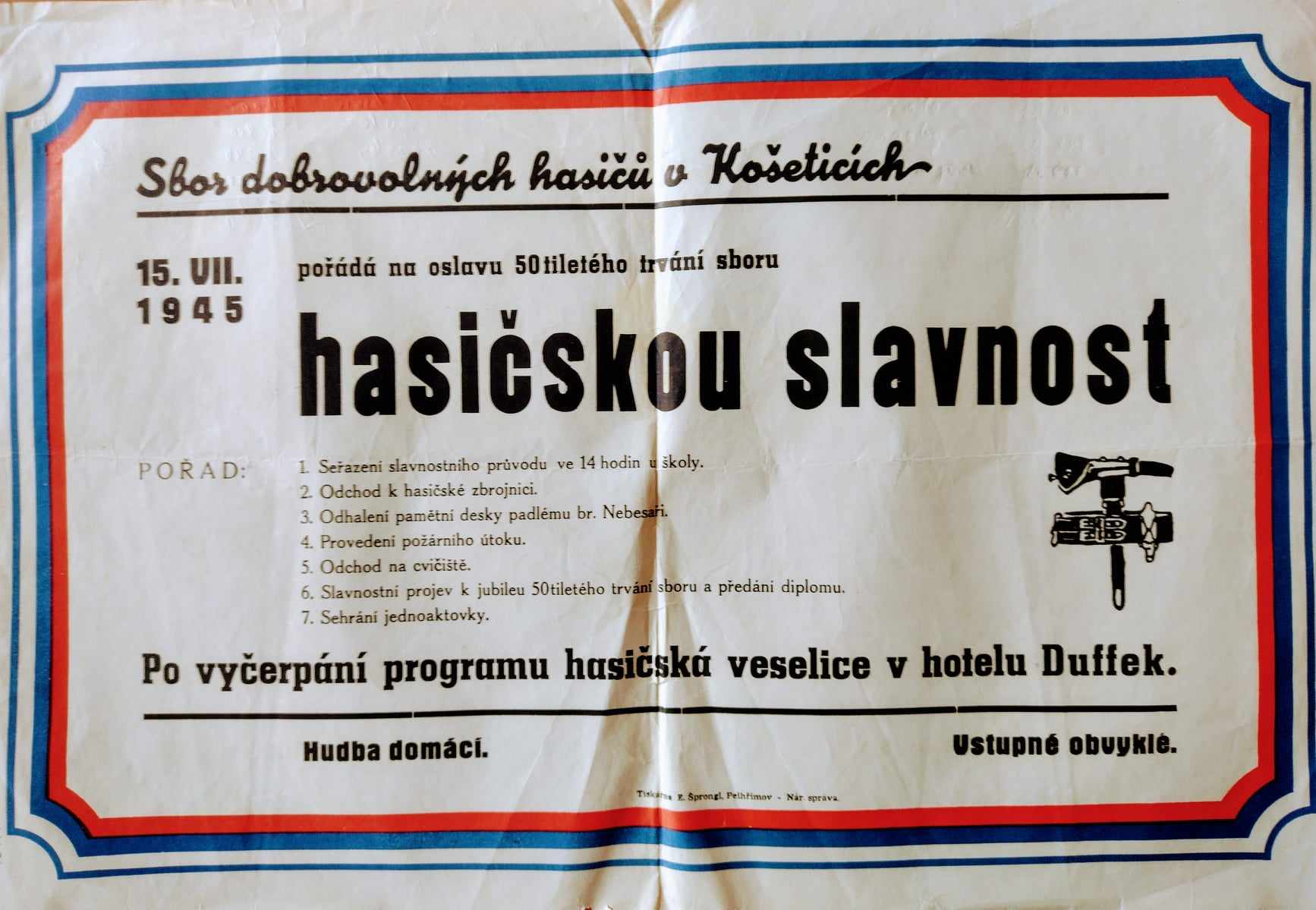 15.cervence 1945_plakat Oslava 50 let SDH